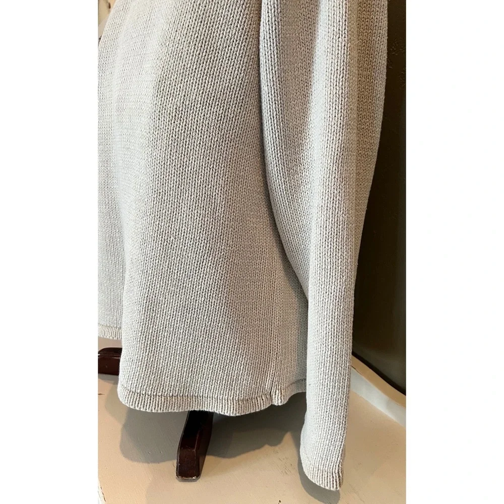 J.Crew VTG women's Linen Cotton Blend Roll Neck Raglan Sweater Oatmeal Large - Picture 5 of 5